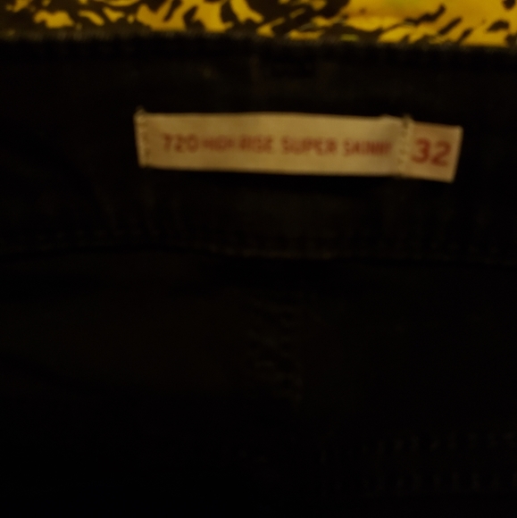Women's 32 Levis Black Skinny Jeans Low Rise - Picture 2 of 2